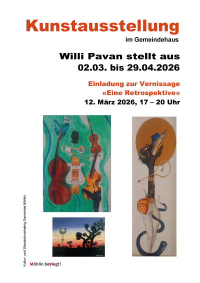 Bilderausstellung im Gemeindehaus: Willi Pavan stellt aus