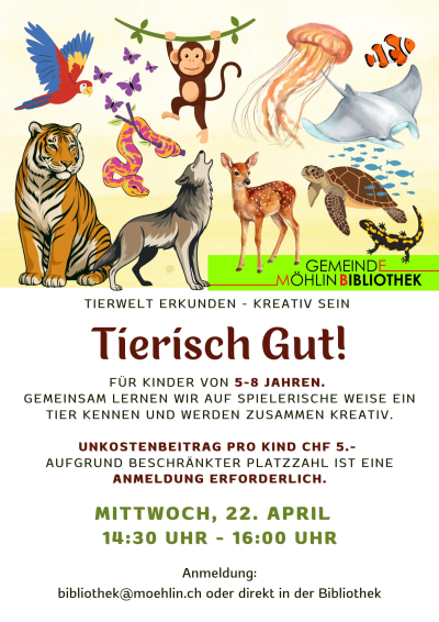 Tierisch gut! – Tierwelt erkunden & Kreativ sein