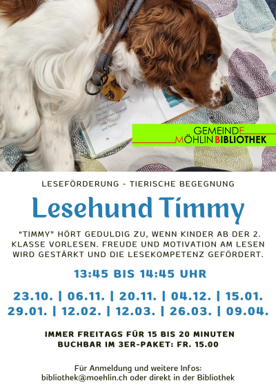 Lesehund Timmy kommt!