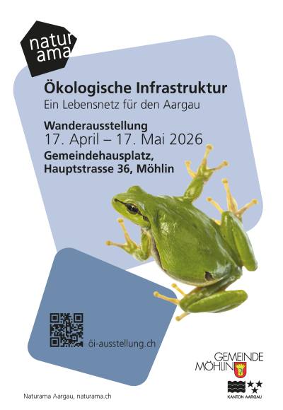 Wanderausstellung Ökologische Infrastruktur auf dem Gemeindehausplatz Möhlin