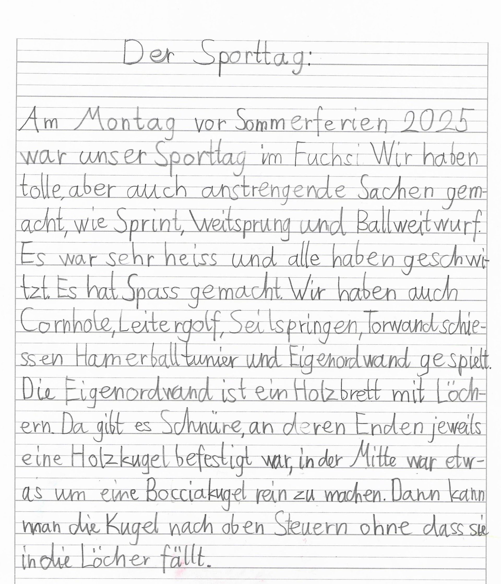 Schülerbericht