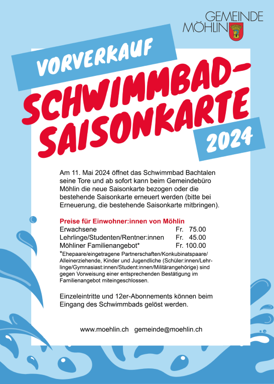 2024.03.25 Vorverkauf Schwimmbad Saisonkarten